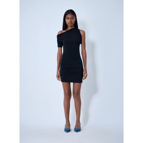 Acler Fairley Drop-Waist Pleated Midi Dress